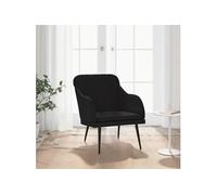 vidaXL Fauteuil Noir 63x76x80 cm Velours