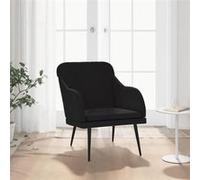 vidaXL Fauteuil Noir 63x76x80 cm Velours