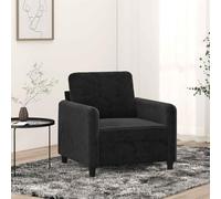 Fauteuil Noir Velours 60 cm siège Confortable avec Cadre métal Robuste Design Moderne pour Salon séjour Bureau Chambre scandinave Vintage modulable Convertible