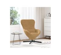 Fauteuil Oeuf en Velours Marron