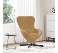 Fauteuil Oeuf en Velours Marron Marron G