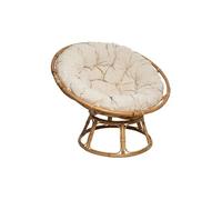 Atmosphera Créateur d'Intérieur - Fauteuil Seram en Rotin - Chaise Papasan Confortable avec Coussin - Intérieur et Extérieur - Mobilier de Jardin, Terrasse, Balcon, Salon