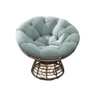 Fauteuil Papasan, pivotant à 360°, coussin épais(velours côtelé), cadre en acier, 92x92x67 cm, Vert clair Aosom FR