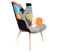 Fauteuil patchwork scandinave pour salon