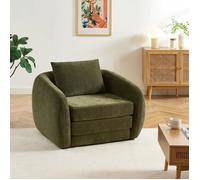 Fauteuil PAZ déplimousse tissu chenille vert