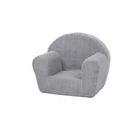 My Velinda Fauteuil Velinda piqué en velours côtelé pour enfant gris