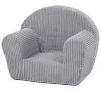 My Velinda Fauteuil Velinda piqué en velours côtelé pour enfant gris