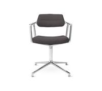 Fauteuil Pivotant 453 Édition Spéciale avec Patins de Sol, Coloris Tide/Marron Foncé