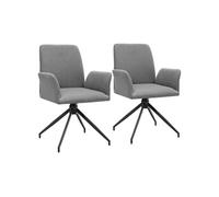 Fauteuil pivotant à 360° rembourré avec tissu robuste pieds réglables en hauteur gris anthracite