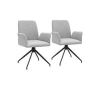 tectake® Lot de 2 Chaise pivotante de Salle à Manger Moderne Fauteuil Salon Chaise Ergonomique Rembourrée & Confortable pour Salle à Manger, Salon, Coiffeuse, Dressing, Bureau, Chambre, Cuisine