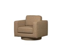 Fauteuil pivotant bouclette marron LAZY