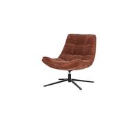 Fauteuil pivotant chenille marron Maudi