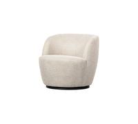 Fauteuil pivotant en tissu blanc cassé SERRA