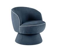 Fauteuil pivotant en tissu bleu foncé Smash - Oviala