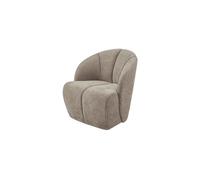 Fauteuil pivotant en tissu côtelé sable foncé Mojo