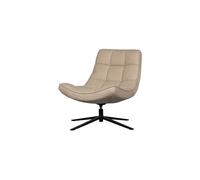Fauteuil pivotant en tissu naturel Maudi