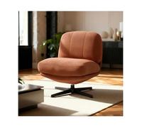 Fauteuil pivotant en velours côtelé - SICAAN - Collection Lena - Terracotta - Assise douce - Design moderne et raffiné