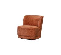 ATTY - Fauteuil pivotant en velours rouille Rouille