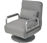 vidaXL Fauteuil Pivotant et Canapé-lit Gris Clair