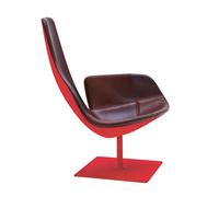 Fauteuil pivotant Fjord Relax stitching and frame red