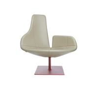 Fauteuil pivotant Fjord Relax stitching and frame red