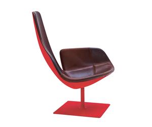 Fauteuil pivotant Fjord Relax stitching and frame red
