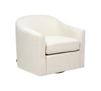 Fauteuil Pivotant Hydrofuge Rembourrage Épais Tissu Polyester Beige Clair Magnor