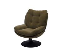 Amadeus Fauteuil pivotant Magnum – Pied noir – Tissu kaki
