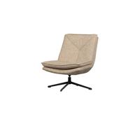 MILARO - Fauteuil pivotant tissu naturel Beige