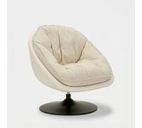 Fauteuil pivotant rembourré design rétro Poise