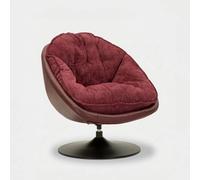 Fauteuil pivotant rembourré design rétro Poise - Bordeaux
