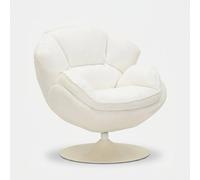 Fauteuil pivotant rétro rembourré pour salon Hamburg Poise - Blanc