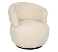 Fauteuil Pivotant Bouclette "Sileo" 73cm Beige