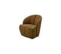 Fauteuil pivotant tissu côtelé jaune miel Mojo