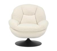Fauteuil pivotant Topi bouclette blanc