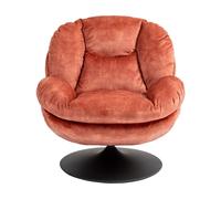 Fauteuil pivotant Topi rose poudré