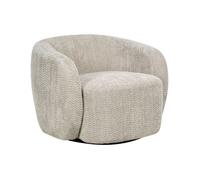 Beliani Fauteuil Moderne en Tissu Pivotant avec Accoudoirs Meuble de Salon Beige Tore