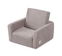Fauteuil Pliant en Mousse pour Bébé Enfants Matelas 2en1 pour la Chambre d'Enfant MISIOO Cubie Velours Côtelé Beige 47x39x42-93 cm