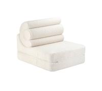 Fauteuil Pliant Enfant - Pouf ?onvertible De Jeu Flipster En Teddy Cream White TU