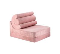 Fauteuil Pliant Enfant - Pouf ?onvertible De Jeu Flipster En Velours Côtelé Pink Mousse TU