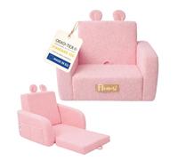 Fauteuil pliant pour enfants Flumi Canapé pour enfants avec fonction inclinable et housse amovible