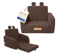 Fauteuil pliant pour enfants Flumi Canapé pour enfants avec fonction inclinable et housse amovible