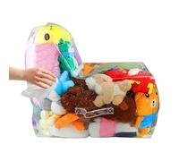 Fauteuil poire pour animaux en peluche - Sac de rangement transparent extra large, siège organisateur de jouets en peluche imperméable et durable avec fermeture éclair, meubles souples multi-usages |