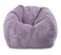 Fauteuil Poire YOKO en Velours Côtelé Violetavec Coussin - Pouf Confort Luxe pour Salon, Chambre, Intérieur Moderne