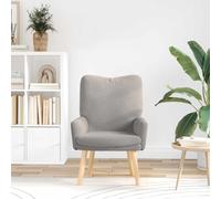 vidaXL – Fauteuil relaxant – tissu ressemblant à la laine – polyester et contreplaqué – beige