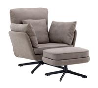 Paris Prix Fauteuil bou vec pouf - Gris