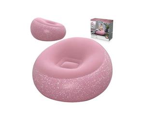 Fauteuil pouf gonflable Bestway Inflate-A-Chair 75155, assise confortable intérieur et extérieur, 112 x 112 x 66 cm