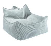 Fauteuil pouf Peppermint Green velours côtelé