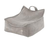 Fauteuil Pouf Siège Poire pour Bébé Enfants pour la Chambre d'Enfant MISIOO Puffy Square Velours Côtelé Beige 77x67x50 cm