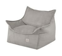 Fauteuil Pouf Siège Poire pour Bébé Enfants pour la Chambre d'Enfant MISIOO Roya Velours Côtelé Beige 80x73x58 cm